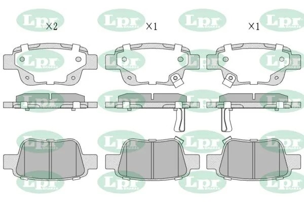 Колодки задние TOYOTA AVENSIS T25, COROLLA E15 05P1113 05P1113 LPR