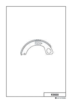 Колодки тормозные барабанные K6680 K6680 MK KASHIYAMA