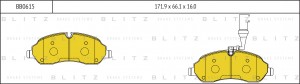 Колодки тормозные дисковые передние FORD Transit 14- BB0615 BB0615 BLITZ