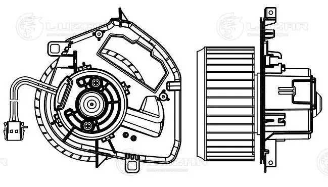 Э,вентилятор отоп. для а.м VW Transporter T6 15- ,Multivan T6 15-  LFh 1838 LFH1838 LUZAR
