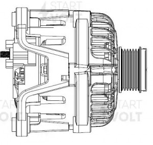 Генератор 120A LG 2105 START VOLT