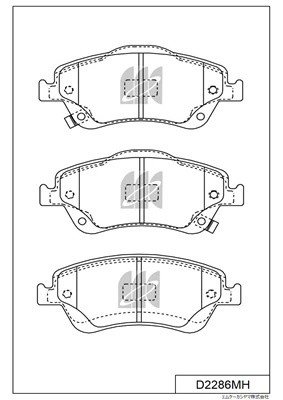 Колодки тормозные дисковые пер. Toyota Auris 07- D2286MH D2286MH MK KASHIYAMA