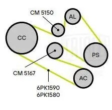 Ролик привод. ремня Audi Q5 (08-)/A4 (07-) 1.8TFSi/2.0TFSi (опор.) (CM 5167) CM5167 TRIALLI