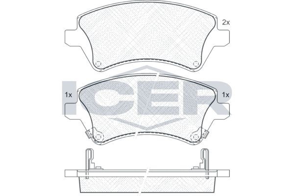 TOYOTA COROLLA _E12 11/01> 57.4x131.7x17.8 181513 ICER