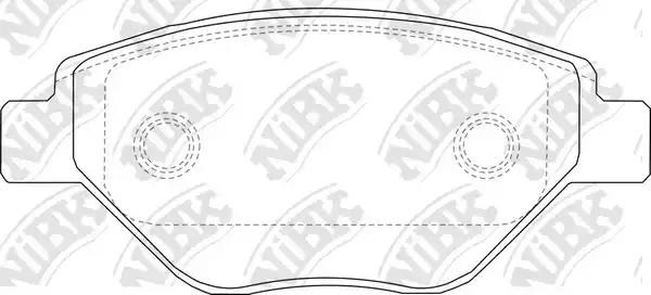 Колодки тормозные RENAULT Megane 2 (03-) передние (4шт.) NIBK PN0362 NIBK