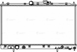 Радиатор охл. для ам Mitsubishi Galant (96-) 2.0i,2.4i,2.5i AT (LRc 11120) LRC 11120 LUZAR