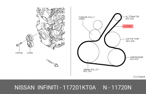 Ремень приводной NISSAN 11720-1KT0A 11720-1KT0A NISSAN