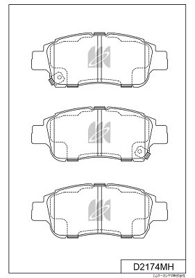 Колодки тормозные дисковые перед TOYOTA YARIS (P1) 99-05 D2174MH D2174MH MK KASHIYAMA