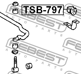 TOYOTA LAND CRUISER 100 98> TSB-797 FEBEST
