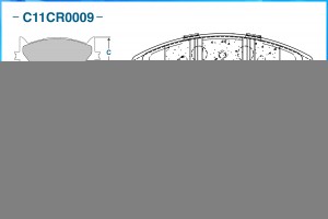 Тормозные колодки передние Low Metallic C11CR0009 C11CR0009 CWORKS