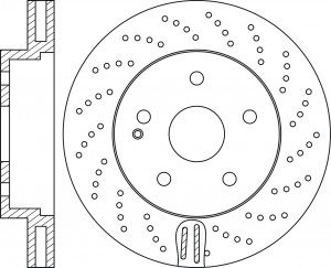 Диск тормозной MERCEDES C (W204) (07-) передний (перфорированный) (1шт.) NIBK RN1464DSET NIBK
