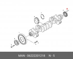 06222201218 СПИРАЛЬНЫЙ НАТЯЖНОЙ ВИНТ 8x40-ST 06222201218 MAN