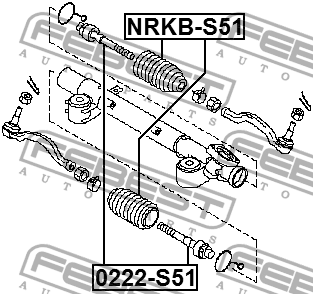 Пыльник рулевой NISSAN MURANO Z51 2007-2014 NRKB-S51 NRKB-S51 FEBEST