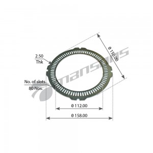 Кольцо ABS (GKH1GKH2) 80 teeth 870010 MANSONS