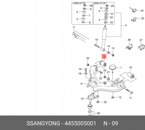Сайлентблок SSANGYONG Korando (96-) рычага переднего нижнего передний OE 4455005001 SSANG YONG