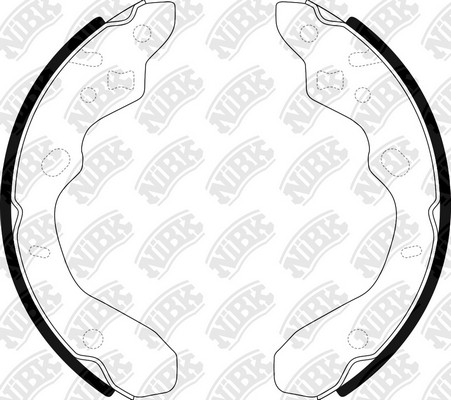 Колодки тормозные MAZDA 323 (98-04) задние барабанные (4шт.) NIBK FN3394 NIBK