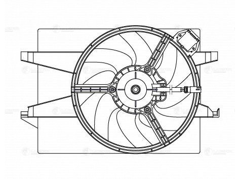 Э,вентилятор охл. с кожухом для ам Ford Fiesta (01-),Fusion (02-) (A,C-) (LFK 10 LFK 1032 LUZAR