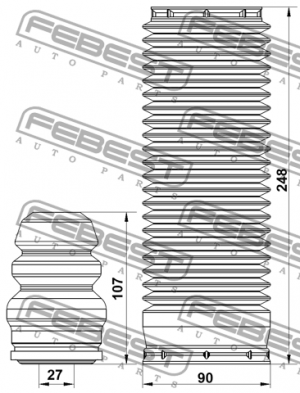 Пыльник передн амортизатора с отбойником комплект FORD TRANSIT TT9 2006­2014 FDS FDSHBTRVIIFKIT FEBEST