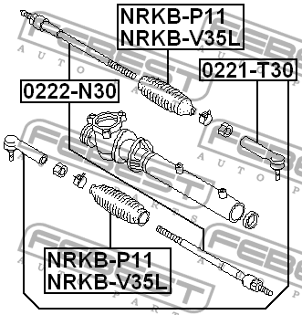 Тяга рулевая 0222-N30 0222-N30 FEBEST