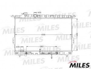 Радиатор (паяный) HYUNDAI SONATA EF (98-04)/MAGENTIS (01-05)/XG (98-05) 2.0/2.4/ ACRB091 MILES