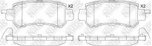 Колодки тормозные дисковые MAZDA CX-5 2012 PN25001 PN25001 NIBK