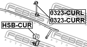 тяга стабилизатора заднего левая!\ Honda Accord 2.0-2.4i/2.2TD 08> 0323-CURL FEBEST