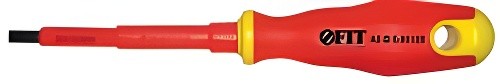 Отвертка шлицевая SL 6.5х150мм диэлектрическая (сталь CR-V) FIT 55899 FIT