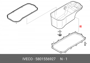 поддон картера двигателя!\Iveco Daily 06> 5801556927 IVECO