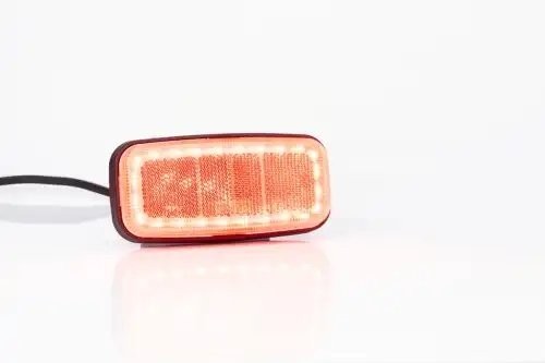 фонарь габаритный! LED, красный, 123х56, с проводом 0,5м\ Universal FT075CLED FRISTOM