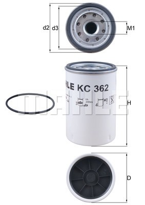 Фильтр топливный грубой очистки RVI Magnum, Premium Distribution/Route/Lander; V KC362D MAHLE KNECHT