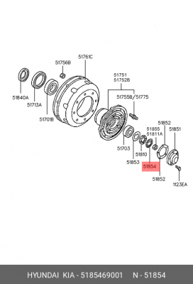 Кольцо стопорное поворотного кулака AERO-540 5185469001 HYUNDAI KIA