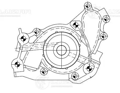 Насос водяной для а/м Toyota Camry (01-)/Lexus RX I (97-) 3.0i/3.3i LWP1930 LWP1930 LUZAR