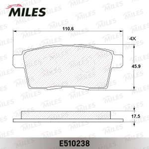 Колодки тормозные задние (Смесь CERAMIC серия PRO) MAZDA CX7/CX9 07- (TRW GDB347 E510238 MILES