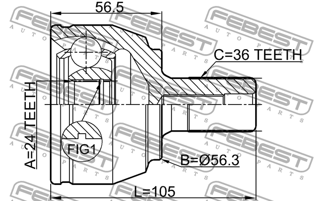 ШРУС 2110-FOCII20 2110-FOCII20 FEBEST