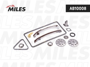 Комплект цепи ГРМ TOYOTA AVENSIS 2.0i/2.4i 16V 1AZFE/2AZFE 01- co звездочками (I AB10008 MILES