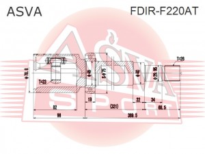 ШРУС ВНУТРЕННИЙ ПРАВЫЙ 23x40x26  FDIRF220AT FDIR-F220AT ASVA