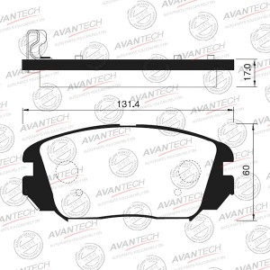 Колодки тормозные дисковые Avantech передние (противоскрипная пластина в компл.) AV145 AVANTECH