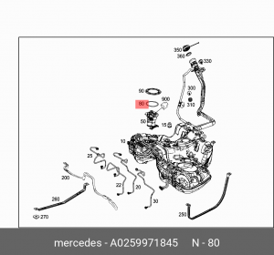 Кольцо уплотнительное MERCEDES OE A 025 997 18 45 MERCEDES BENZ