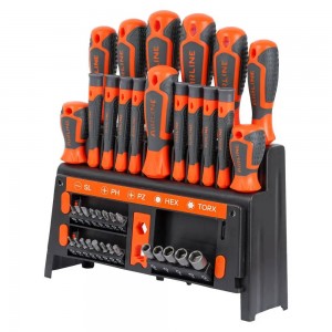 Набор отвёрток, бит и головок 39 пр. в подставке (SL, PH, PZ, HEX, TORX) блистер ATAU043 AIRLINE