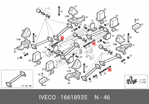 Болт штанги реактивной M=20x L=240 16618935 IVECO 16618935 IVECO