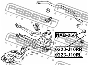 Сайлентблок NAB-260 NAB-260 FEBEST