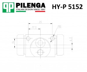 Цилиндр тормозной задний FOCUS 2, TRANSIT CONNECT, TOURNEO CONNECT HY-P5152 HYP5152 PILENGA