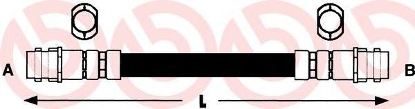 шланг тормозной задний!\ Audi A3,VW Bora/Golf 1.0-2.0TD 96> T 85 027 BREMBO