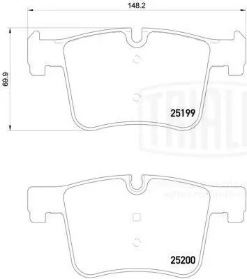 Колодки торм. BMW 1 (F20) (11-)/3 (F30) (11-) диск. перед. т/с Bosch (с датчиком PF4141 TRIALLI