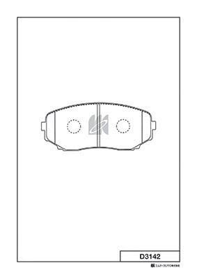 Замена на D3142H Колодки тормозные дисковые пер. Mazda CX-7 MZR DISI Turbo 2.2 0 D3142 MK KASHIYAMA