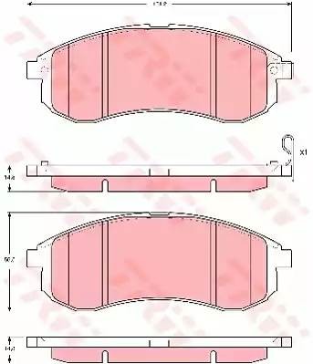 GDB3380 1129 01 [MN102622] !колодки дисковые п.\ Mitsubishi L200 2.5TD 4WD 03> GDB3380 TRW
