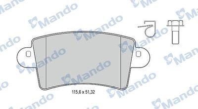 Колодки тормозные OPEL Movano (01-) задние (4шт.) MANDO MBF015027 MANDO