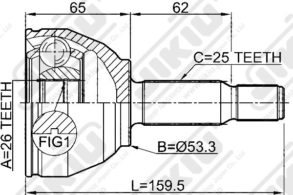 ШРУС JC51018 JC51018 JIKIU
