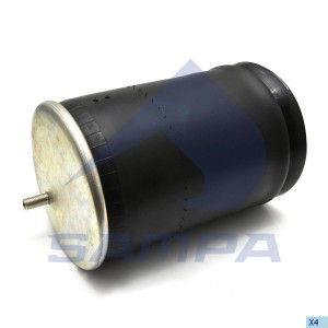 Пневморессора SAF (металлический стакан) (2 шп. M12 по центру,1 отв. штуц. M22х1 SP550081K SAMPA