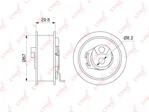 ролик натяжной ремня ГРМ!\ Audi A3/A4, VW Golf/Touran 2.0 02> PB-1239 LYNXAUTO